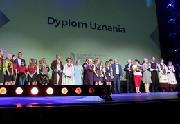 Zdjęcie grupowe podczas wydarzenia - Wojewódzka Gala Kultury w Lublinie, wrzesień 2018