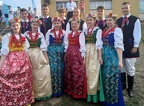 Zespół Tańca Ludowego TANEW przed występem, Dożynki Gminno-Powiatowe Łukowa 2022