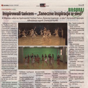 NOWA gazeta biłgorajska - w artykule przeczytasz o Tanecznych inspiracjach w sieci. Podsumowanie ogólnopolskigo festiwalu tańca w biłgoraju - online